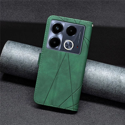 BINFEN COLOR BF05 For Infinix Note 40 Case Stand Wallet PU Leather Geometric Phone Cover