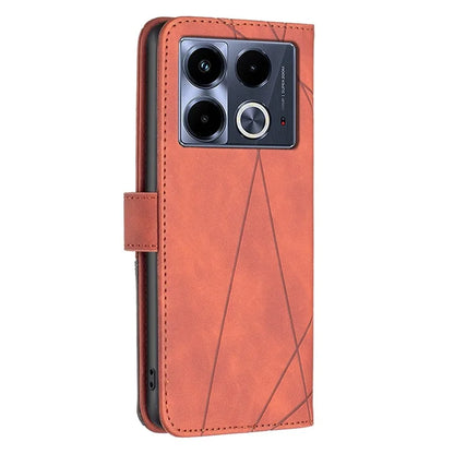 BINFEN COLOR BF05 For Infinix Note 40 Case Stand Wallet PU Leather Geometric Phone Cover