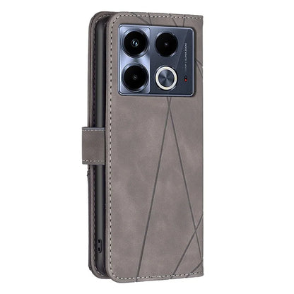 BINFEN COLOR BF05 For Infinix Note 40 Case Stand Wallet PU Leather Geometric Phone Cover