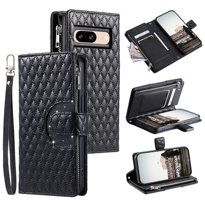 Style 012 for Google Pixel 8 Wallet Case Rhombus PU Leather Shockproof Phone Cover