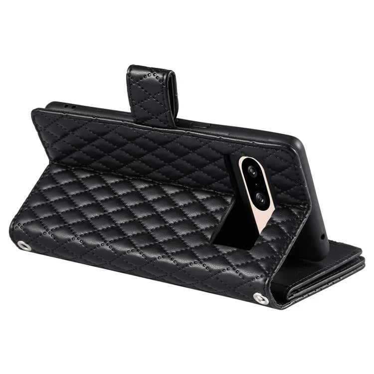 Style 012 for Google Pixel 8 Wallet Case Rhombus PU Leather Shockproof Phone Cover