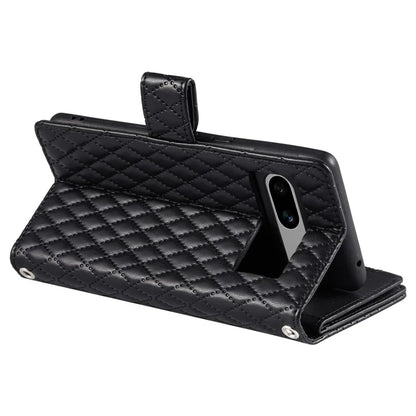 Style 012 for Google Pixel 8a Case Leather Glitter Design Phone Cover with Card Slots
