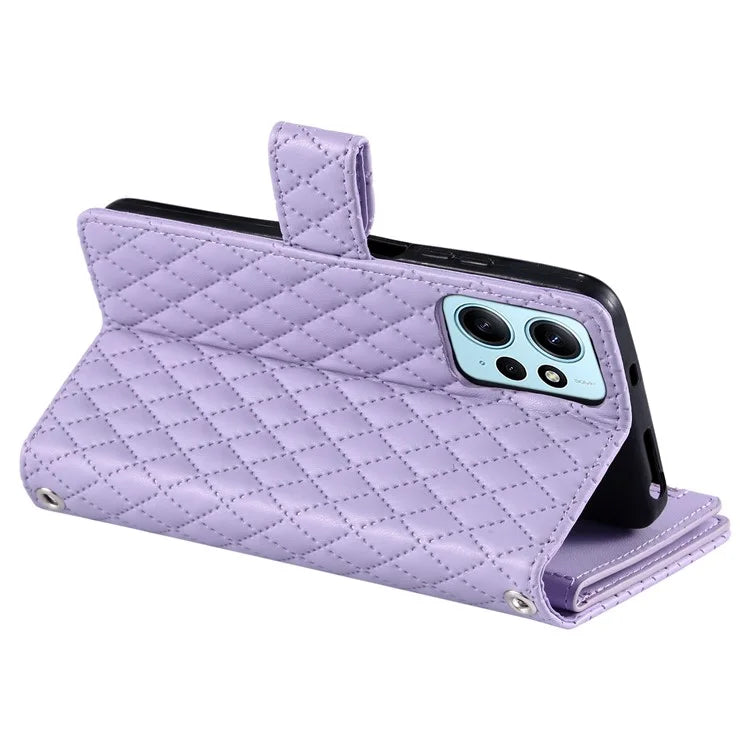Style 012 for Xiaomi Redmi Note 12 4G Case Leather Phone Cover with Zipper Wallet Stand