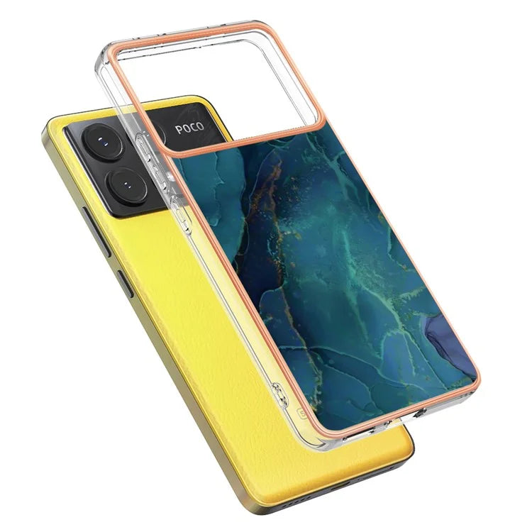 YB IMD Series-16 Style-E For Xiaomi Poco X6 Pro 5G / Redmi K70E 5G TPU Case Electroplating Edge Phone Cover