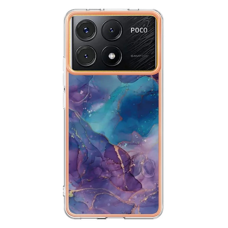 YB IMD Series-16 Style-E For Xiaomi Poco X6 Pro 5G / Redmi K70E 5G TPU Case Electroplating Edge Phone Cover