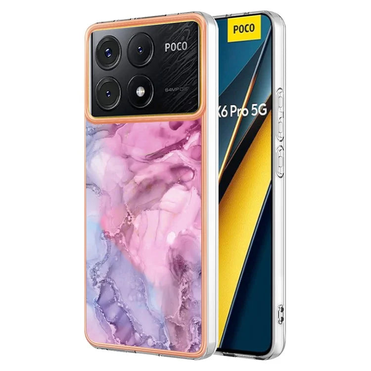 YB IMD Series-16 Style-E For Xiaomi Poco X6 Pro 5G / Redmi K70E 5G TPU Case Electroplating Edge Phone Cover