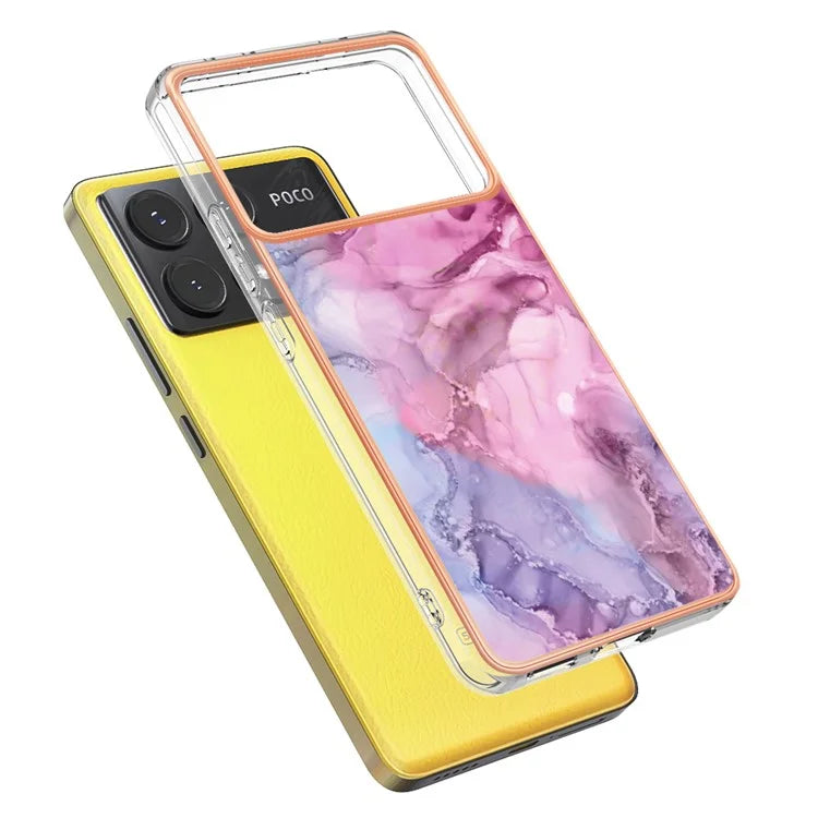YB IMD Series-16 Style-E For Xiaomi Poco X6 Pro 5G / Redmi K70E 5G TPU Case Electroplating Edge Phone Cover