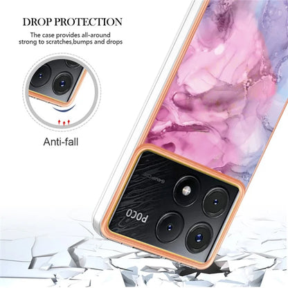 YB IMD Series-16 Style-E For Xiaomi Poco X6 Pro 5G / Redmi K70E 5G TPU Case Electroplating Edge Phone Cover