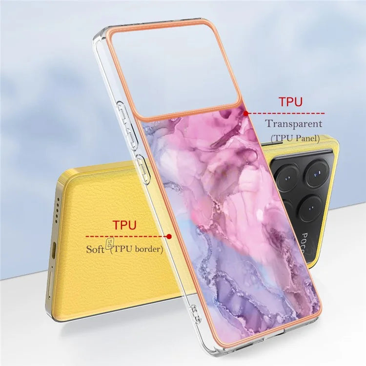 YB IMD Series-16 Style-E For Xiaomi Poco X6 Pro 5G / Redmi K70E 5G TPU Case Electroplating Edge Phone Cover
