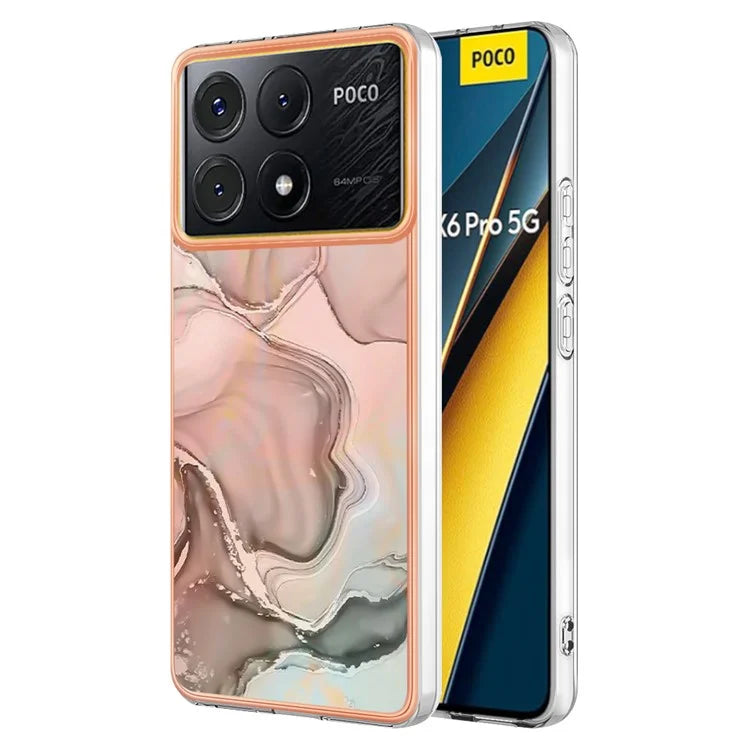 YB IMD Series-16 Style-E For Xiaomi Poco X6 Pro 5G / Redmi K70E 5G TPU Case Electroplating Edge Phone Cover