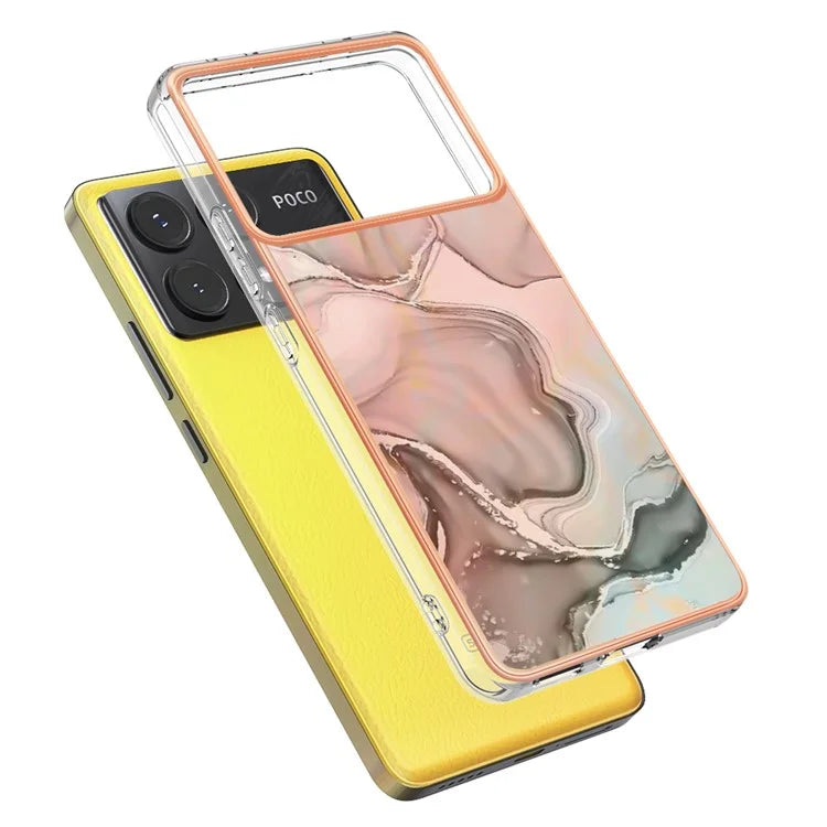 YB IMD Series-16 Style-E For Xiaomi Poco X6 Pro 5G / Redmi K70E 5G TPU Case Electroplating Edge Phone Cover