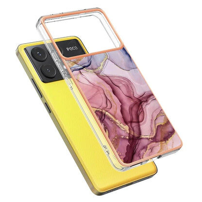 YB IMD Series-16 Style-E For Xiaomi Poco X6 Pro 5G / Redmi K70E 5G TPU Case Electroplating Edge Phone Cover Gold