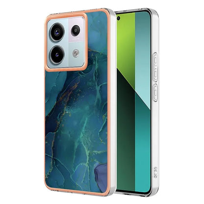 YB IMD Series-16 Style-E For Xiaomi Redmi Note 13 Pro 5G / Poco X6 5G TPU Case Electroplating Edge IMD Phone Cover