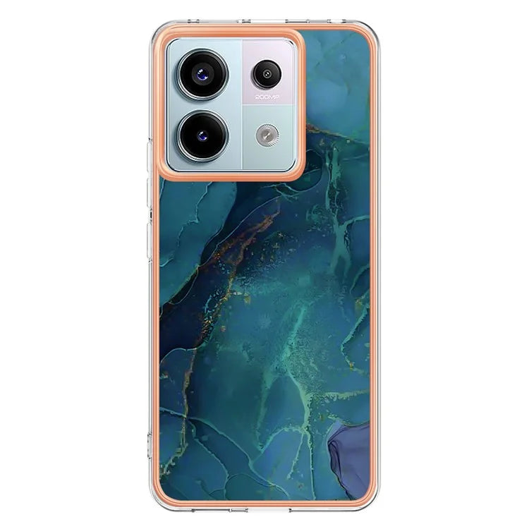YB IMD Series-16 Style-E For Xiaomi Redmi Note 13 Pro 5G / Poco X6 5G TPU Case Electroplating Edge IMD Phone Cover