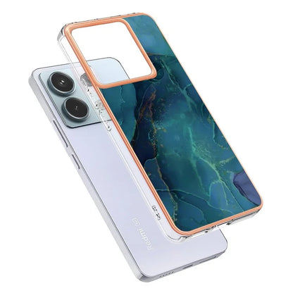 YB IMD Series-16 Style-E For Xiaomi Redmi Note 13 Pro 5G / Poco X6 5G TPU Case Electroplating Edge IMD Phone Cover