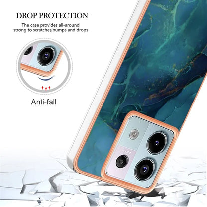 YB IMD Series-16 Style-E For Xiaomi Redmi Note 13 Pro 5G / Poco X6 5G TPU Case Electroplating Edge IMD Phone Cover