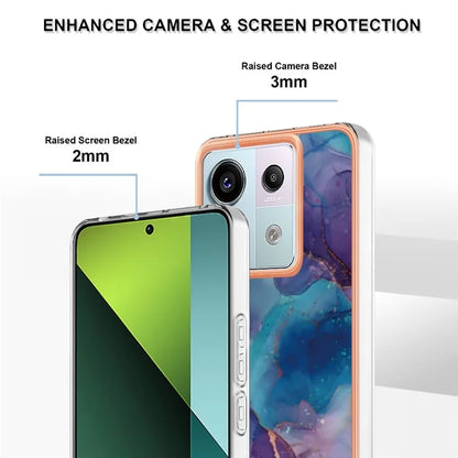 YB IMD Series-16 Style-E For Xiaomi Redmi Note 13 Pro 5G / Poco X6 5G TPU Case Electroplating Edge IMD Phone Cover