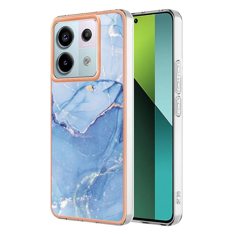 YB IMD Series-16 Style-E For Xiaomi Redmi Note 13 Pro 5G / Poco X6 5G TPU Case Electroplating Edge IMD Phone Cover