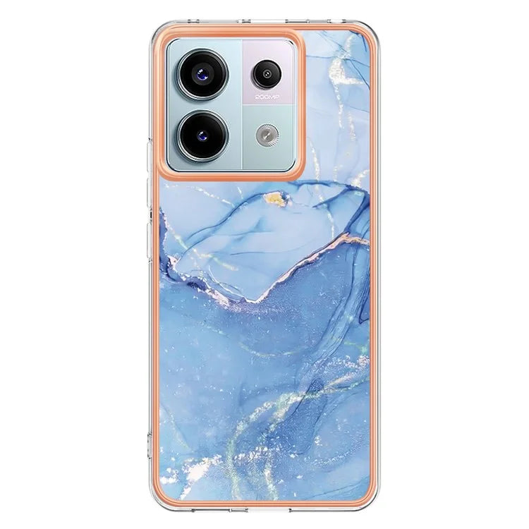 YB IMD Series-16 Style-E For Xiaomi Redmi Note 13 Pro 5G / Poco X6 5G TPU Case Electroplating Edge IMD Phone Cover