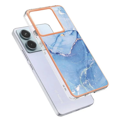 YB IMD Series-16 Style-E For Xiaomi Redmi Note 13 Pro 5G / Poco X6 5G TPU Case Electroplating Edge IMD Phone Cover
