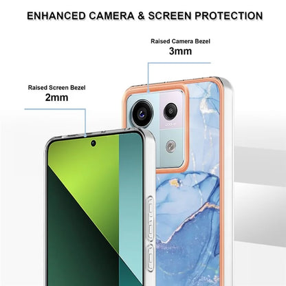 YB IMD Series-16 Style-E For Xiaomi Redmi Note 13 Pro 5G / Poco X6 5G TPU Case Electroplating Edge IMD Phone Cover
