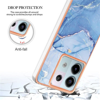 YB IMD Series-16 Style-E For Xiaomi Redmi Note 13 Pro 5G / Poco X6 5G TPU Case Electroplating Edge IMD Phone Cover