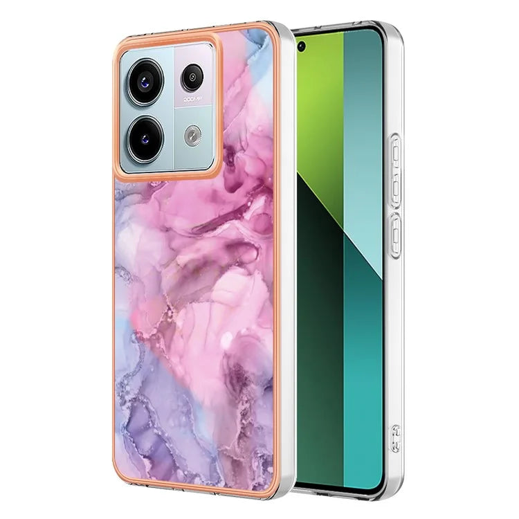 YB IMD Series-16 Style-E For Xiaomi Redmi Note 13 Pro 5G / Poco X6 5G TPU Case Electroplating Edge IMD Phone Cover
