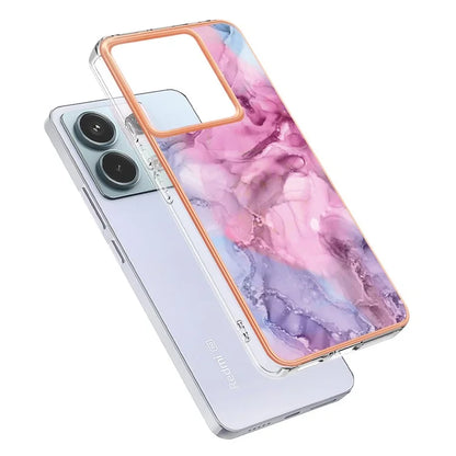 YB IMD Series-16 Style-E For Xiaomi Redmi Note 13 Pro 5G / Poco X6 5G TPU Case Electroplating Edge IMD Phone Cover