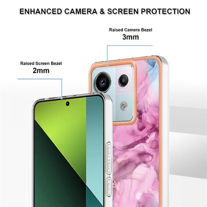 YB IMD Series-16 Style-E For Xiaomi Redmi Note 13 Pro 5G / Poco X6 5G TPU Case Electroplating Edge IMD Phone Cover