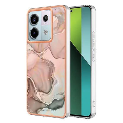 YB IMD Series-16 Style-E For Xiaomi Redmi Note 13 Pro 5G / Poco X6 5G TPU Case Electroplating Edge IMD Phone Cover