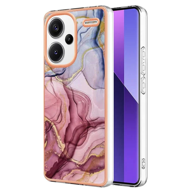 YB IMD Series-16 Style-E For Xiaomi Redmi Note 13 Pro+ 5G Phone Case Electroplating Edge IMD TPU Cover