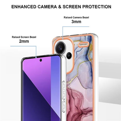YB IMD Series-16 Style-E For Xiaomi Redmi Note 13 Pro+ 5G Phone Case Electroplating Edge IMD TPU Cover