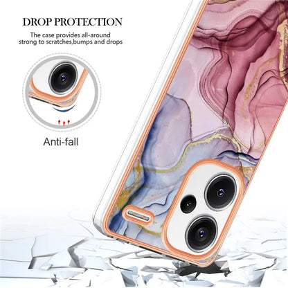 YB IMD Series-16 Style-E For Xiaomi Redmi Note 13 Pro+ 5G Phone Case Electroplating Edge IMD TPU Cover
