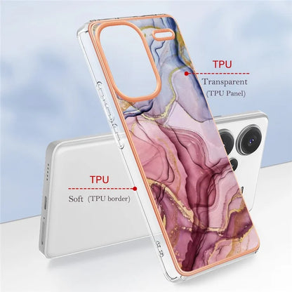YB IMD Series-16 Style-E For Xiaomi Redmi Note 13 Pro+ 5G Phone Case Electroplating Edge IMD TPU Cover
