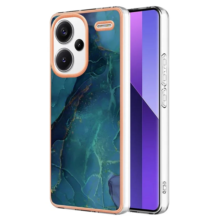 YB IMD Series-16 Style-E For Xiaomi Redmi Note 13 Pro+ 5G Phone Case Electroplating Edge IMD TPU Cover