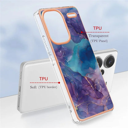 YB IMD Series-16 Style-E For Xiaomi Redmi Note 13 Pro+ 5G Phone Case Electroplating Edge IMD TPU Cover