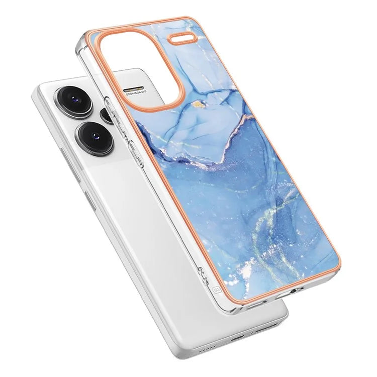 YB IMD Series-16 Style-E For Xiaomi Redmi Note 13 Pro+ 5G Phone Case Electroplating Edge IMD TPU Cover