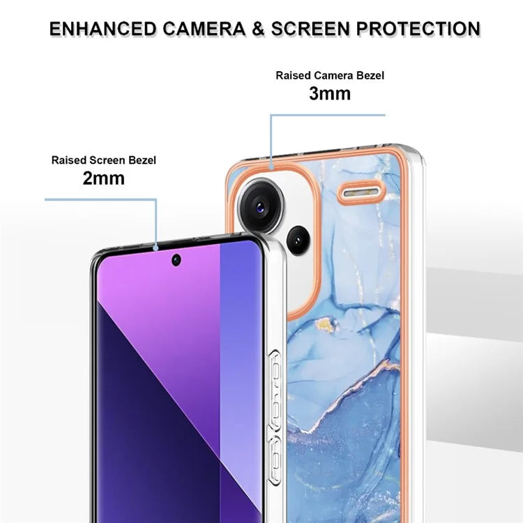 YB IMD Series-16 Style-E For Xiaomi Redmi Note 13 Pro+ 5G Phone Case Electroplating Edge IMD TPU Cover