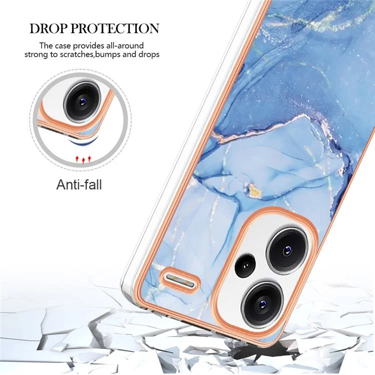 YB IMD Series-16 Style-E For Xiaomi Redmi Note 13 Pro+ 5G Phone Case Electroplating Edge IMD TPU Cover