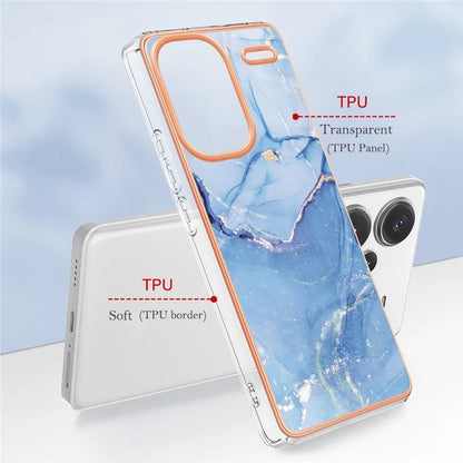 YB IMD Series-16 Style-E For Xiaomi Redmi Note 13 Pro+ 5G Phone Case Electroplating Edge IMD TPU Cover