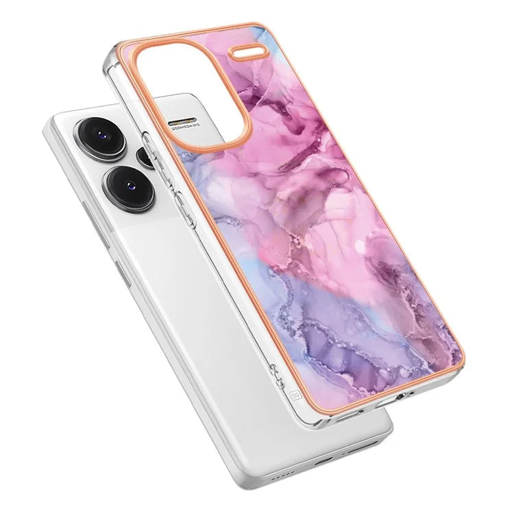 YB IMD Series-16 Style-E For Xiaomi Redmi Note 13 Pro+ 5G Phone Case Electroplating Edge IMD TPU Cover