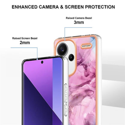 YB IMD Series-16 Style-E For Xiaomi Redmi Note 13 Pro+ 5G Phone Case Electroplating Edge IMD TPU Cover