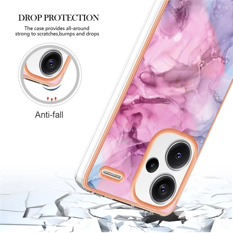 YB IMD Series-16 Style-E For Xiaomi Redmi Note 13 Pro+ 5G Phone Case Electroplating Edge IMD TPU Cover