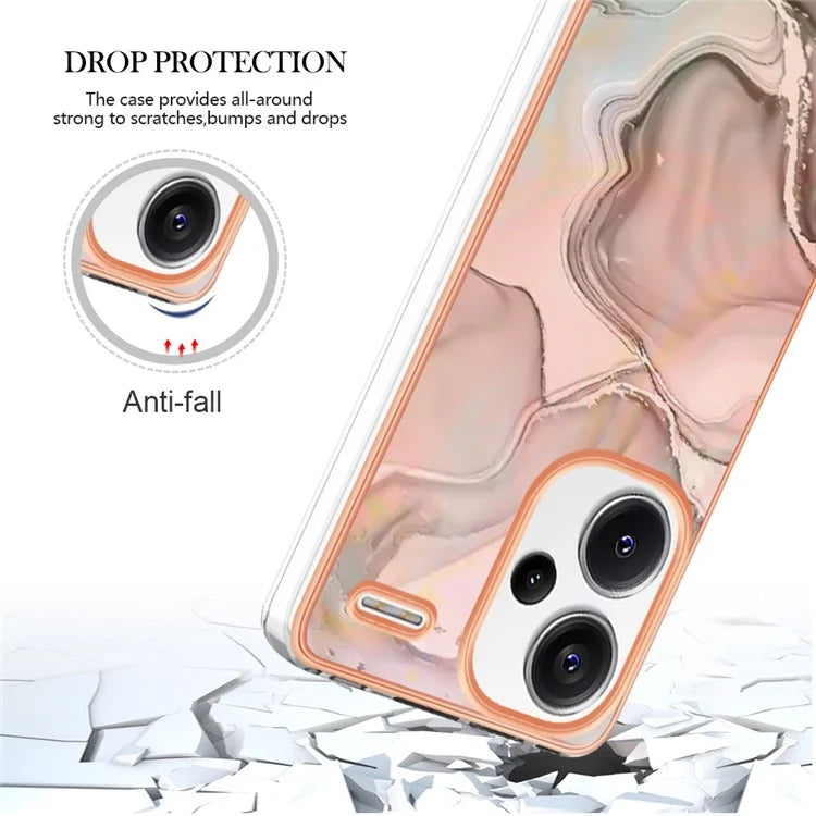 YB IMD Series-16 Style-E For Xiaomi Redmi Note 13 Pro+ 5G Phone Case Electroplating Edge IMD TPU Cover