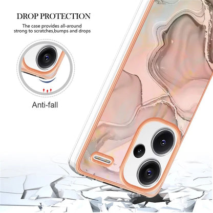 YB IMD Series-16 Style-E For Xiaomi Redmi Note 13 Pro+ 5G Phone Case Electroplating Edge IMD TPU Cover