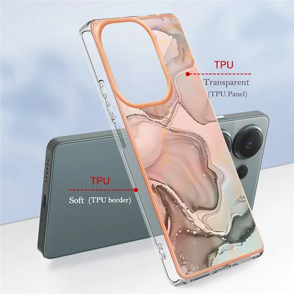 YB IMD Series-16 Style-E For Xiaomi Redmi Note 13 Pro 4G / Poco M6 Pro 4G Case 2.0mm Electroplating TPU Cover