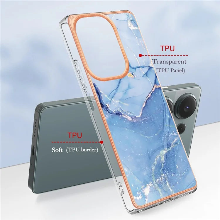 YB IMD Series-16 Style-E For Xiaomi Redmi Note 13 Pro 4G / Poco M6 Pro 4G Case 2.0mm Electroplating TPU Cover