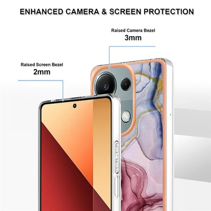 YB IMD Series-16 Style-E For Xiaomi Redmi Note 13 Pro 4G / Poco M6 Pro 4G Case 2.0mm Electroplating TPU Cover Gold