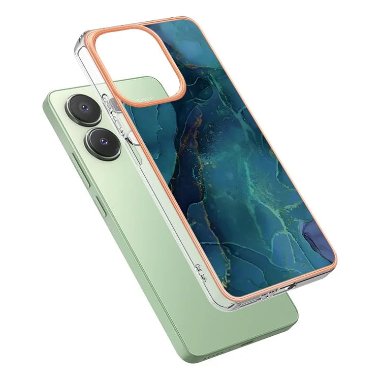 YB IMD Series-16 Style-E For Xiaomi Redmi Note 13 4G Case Electroplating Slim TPU Phone Cover