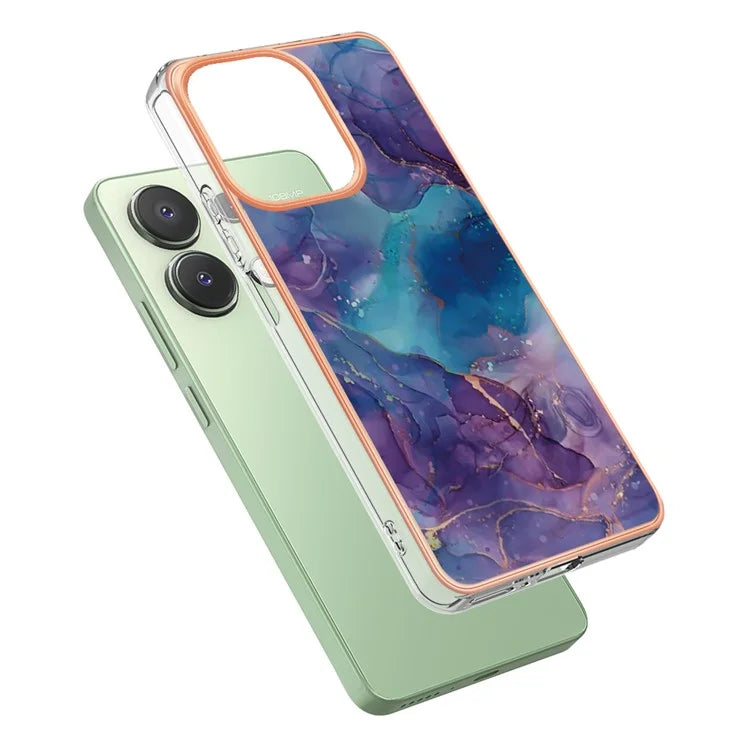 YB IMD Series-16 Style-E For Xiaomi Redmi Note 13 4G Case Electroplating Slim TPU Phone Cover